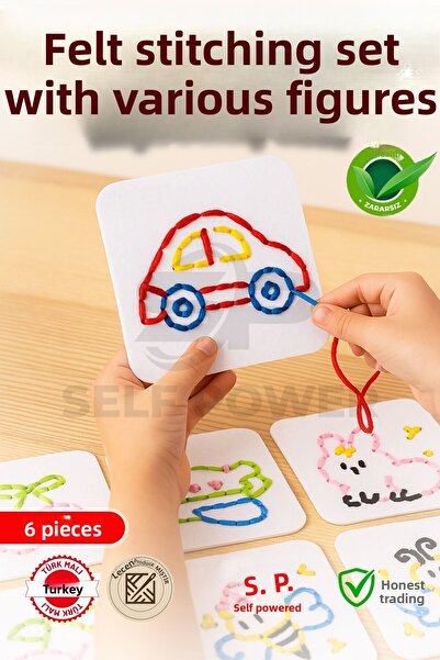 Self Power مجموعة خياطة للمبتدئين - 6 قطع مصنوعة يدويًا، من مادة الفيل، سهلة ...