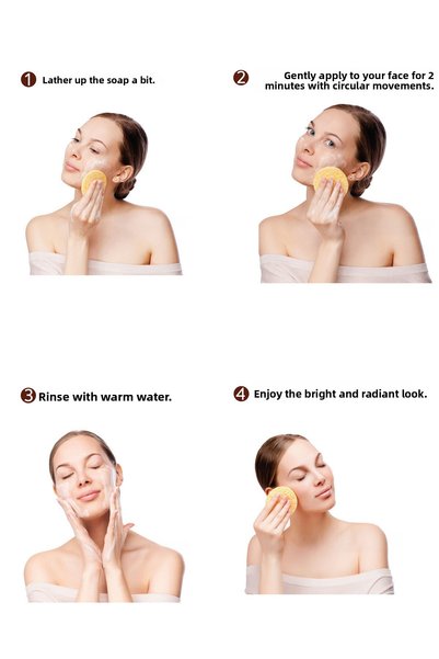 THE FINE ORGANICS صابون إزالة المكياج، صابون مزيل للمكياج مضاد للعيوب والسواد مع حمض الكوجيك