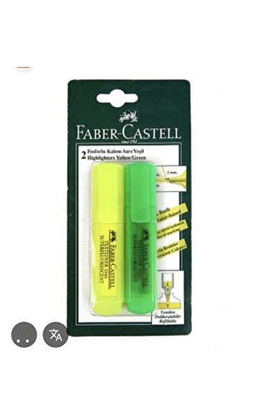Faber Castel قلم تحديد 1 قطعة أخضر 1 قطعة أصفر
