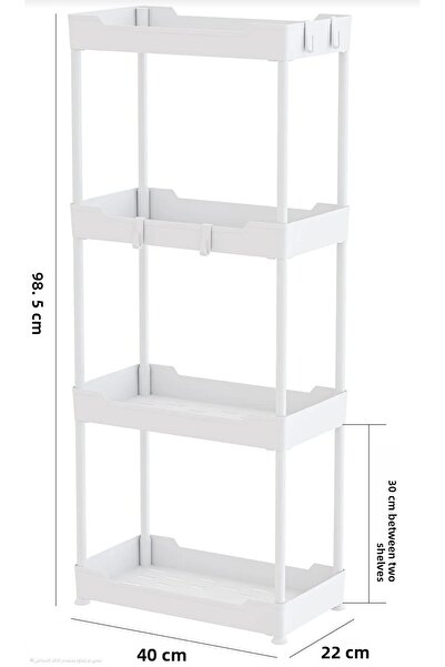 ciciki hediyelik نظام رفوف 4 طبقات، رف حمام، رف مطبخ، حامل مناشف، حامل منظفات...