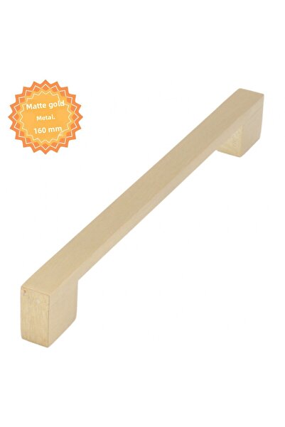 KOÇSAN Mâner din aluminiu, auriu, 160 mm, mâner de lux pentru mobilier de bucătărie, mâner pentru sertar dulap