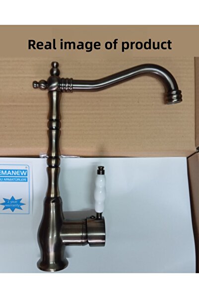 FAUMIX Antique Antique Colored Rustic Rotating Spout (HOT-COLD WATER) Kitchen Sink Faucet