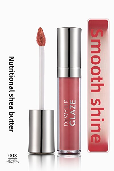 Flormar ملمع الشفاه المغذي (وردي) - طلاء الشفاه اللامع - 003 جولدن تيراكوتا -...