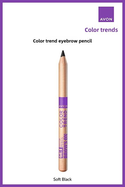 AVON قلم الحواجب كولور تريند - أسود ناعم
