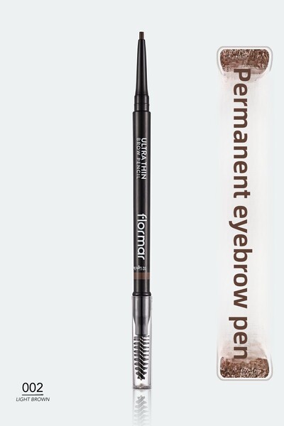 Flormar Thestorex Eyebrow Pencil & Brush - Ultra Thin Brow Pencil - 002 Light...