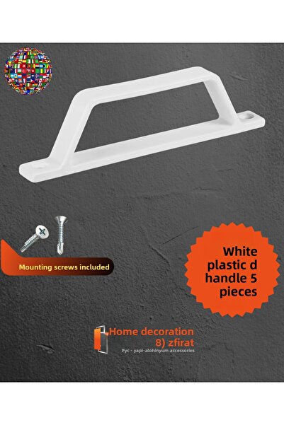 ÖZFIRAT PVC YAPI Plastic D Handle D Lever – Pimapen Pvc Door Window Screen Handle D Lever White-5 Pieces-Mi