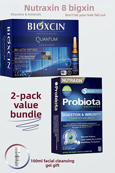Nutraxin Probiota Advanced 60 Tablets + Bio-Activ Volumizing Serum Quantum 15 X 6 ml + Gel Gift