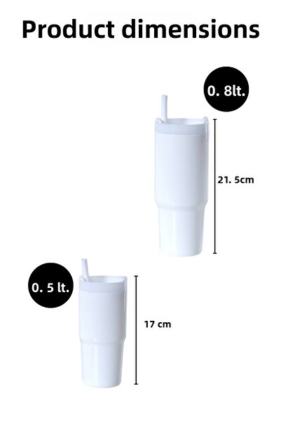 Nandy Home Set of 2 Colorful Water Bottles, 500ml. And 800 Ml.