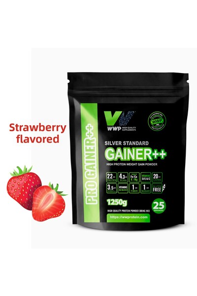 WWP برو جينر++ – ستاندرد سيلفر – 1250 جرام – بنكهة الفراولة.