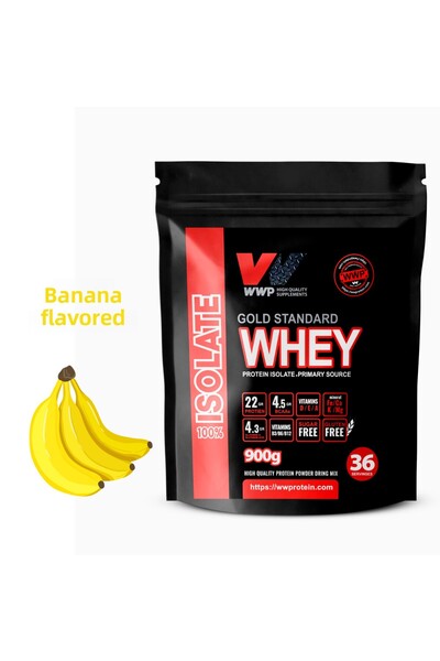 WWP Gold Standard Whey Isolate – Isolate Protein Powder – 900g – Banana Flavo...