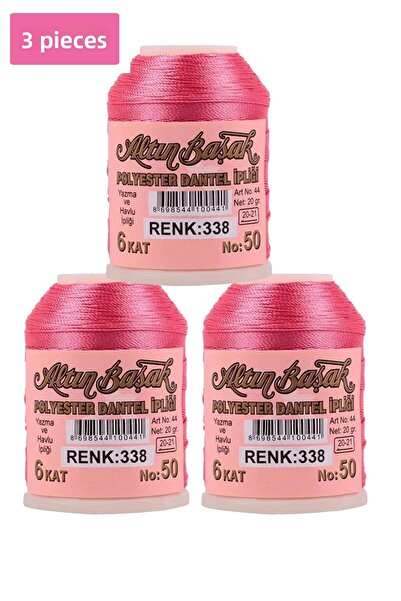 HarmonyAura 3 Pieces of Gold Needle and Lace Thread 20 Gr - Royaleks - No: 338
