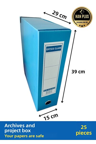 HAN PLUS Archive and Project Box 29X36X15 cm - Blue 25 Pieces