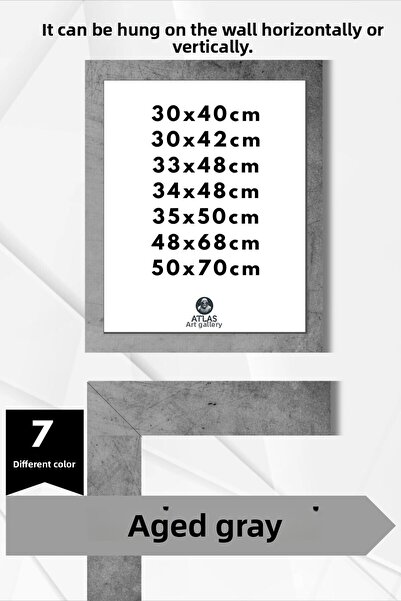 AtlasSG 21-Inch Poster Puzzle Picture Frame Pvc Frame Gray