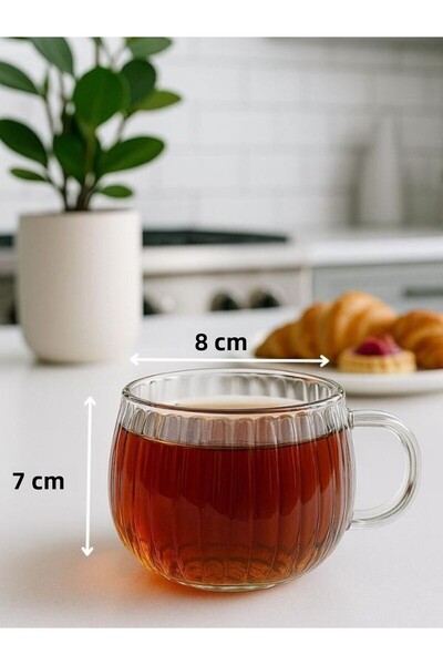 isra kristal Glass Mug with Handle - Coffee, Tea and Soft Drink Cup