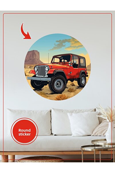 KOSS Dijital Autocolant rotund pentru vehicule retro pentru terenuri accident...