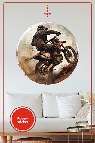 KOSS Dijital Στρογγυλό αυτοκόλλητο Motocross Σχεδιασμός αθλητικής μοτοσικλέτα...
