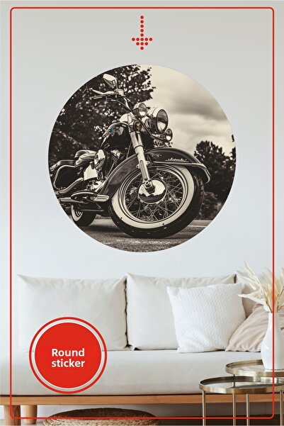 KOSS Dijital Autocolant rotund pentru motocicletă retro, design vintage, auto...