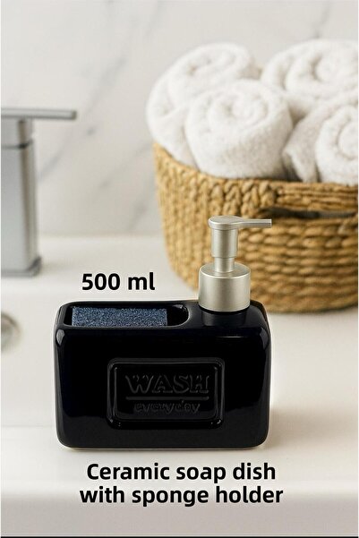 ZeDesign Dozator de săpun lichid/dozator de detergent cu suport pentru burete...