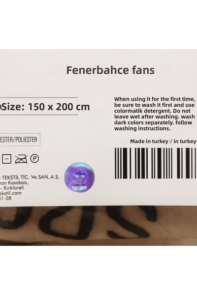 Fenerbahçe 150X200 cm Licensed Single Blanket with Bandroll – Yellow Navy Blue Warmth – Collector’S Edition