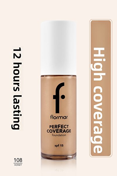 Flormar Фон дьо тен с висока пигментация и полу-лъскав финиш SPF15 за перфект...