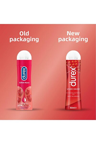 Durex Play Strawberry Sensation Lubricant Gel 50 Ml, Water Based, Strawberry Flavored