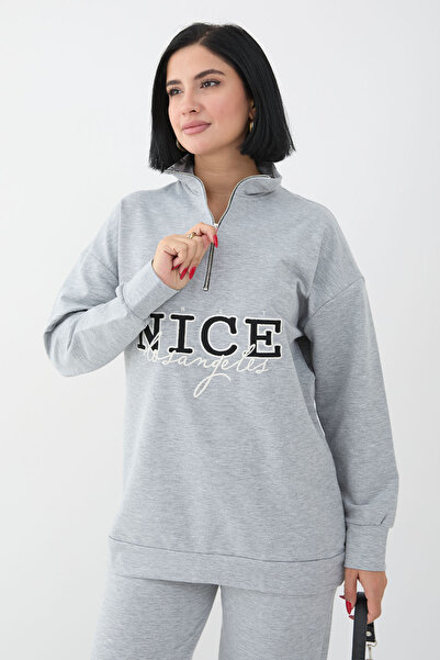 InStyle Гарний сірий комплект з блискавкою