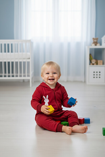 Pırlanta baby Cute Rabbit Patterned Zippered Baby Rompers 7 Colors