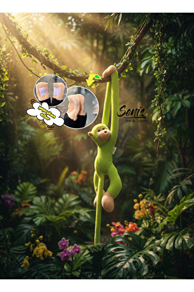 SENİSSTORE Peluş Maymun Elleri Yapışan Oyun Ve Uyku Arkadaşı Peluş Maymun Oyu...