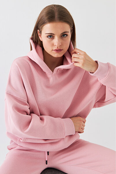 The Champ Clothing Oversize Unisex Φούτερ Hoodie Pink – Φούτερ με κουκούλα, 3 νήματα Raster Fleece, Τσέπη καγκουρό, Basic