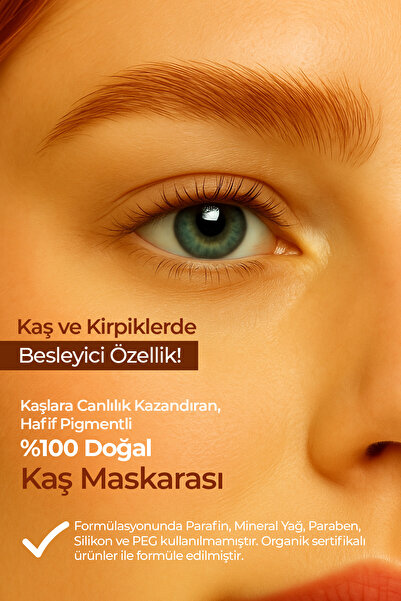 Noemi %100 Doğal Kaş Maskarası / Eyebrow Mascara - 01 Scarlet Bakır /kızıl