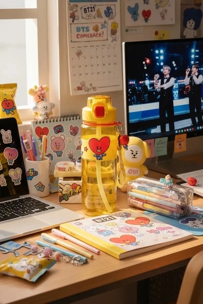Miniso BT21 Lisanslı Plastik Şişe (800mL) - Tata
