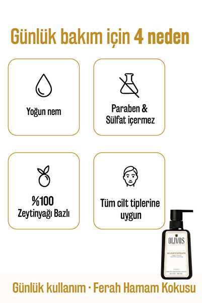 Olivos Doğal Zeytinyağlı Keçi Sütlü Sıvı Sabun Zeytinyağı El Sabunu Yoğun Nemlendirici 4 ADET 450 Ml