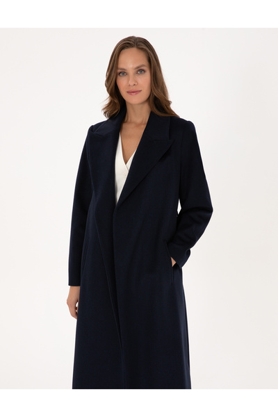 Pierre Cardin Lacivert Kaşe Kaban 50308920-VR033