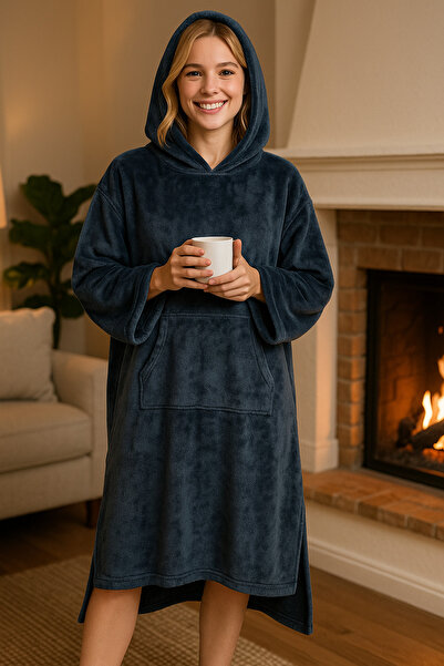 Lucy and Home Унісекс, Welsoft Капюшонний одяжний плед, Пончо