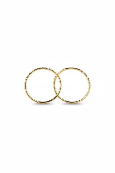 Çgk Çiğdem Gürel Kuyumculuk 14 Ayar 2.3 cm Halka Altın Küpe