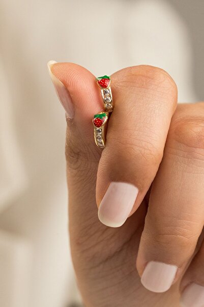 Çgk Çiğdem Gürel Kuyumculuk Çilek Çocuk Küpesi