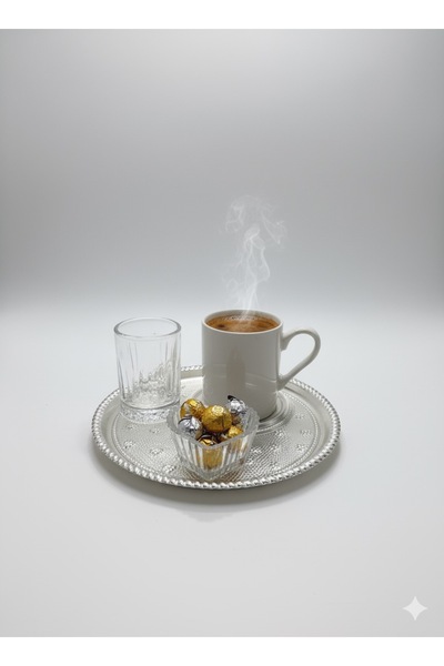 WERONY Single Person Coffee Presentation Set 4 Pieces Silver
