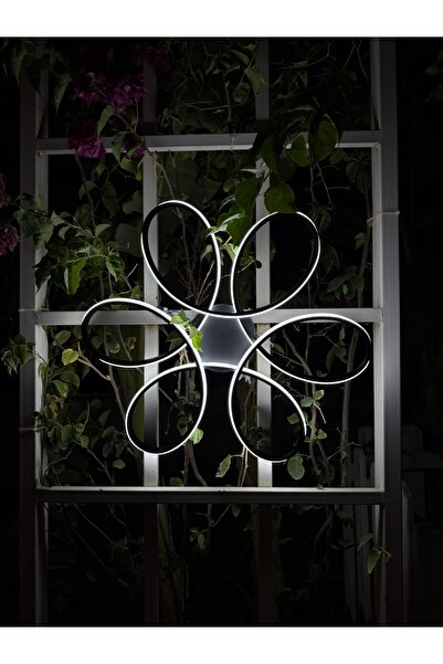 ZERRE Shop Avize Siyah FLOWA Plafonyer 3 RENK KUMANDALI Ledli Modern