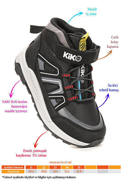 Kiko Kids Krafti Termo Taban Cırtlı Erkek Çocuk Bot