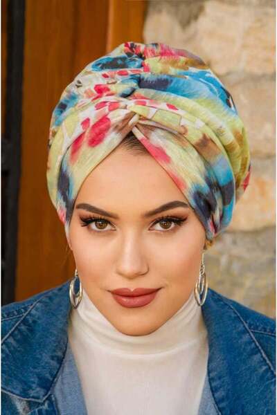 Aişe tesettür Πολύχρωμο μπονέ με σχέδιο μαρμάρινο