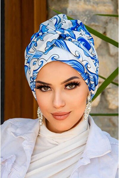 Aişe tesettür Σακάκι με λευκό ρετρό σχέδιο με λεπτομέρεια με σπείρωμα