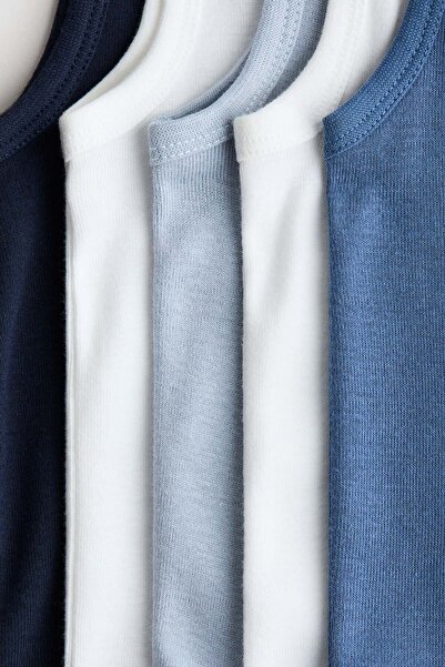 H&M مجموعة من 5 بدلات جسم قطنية