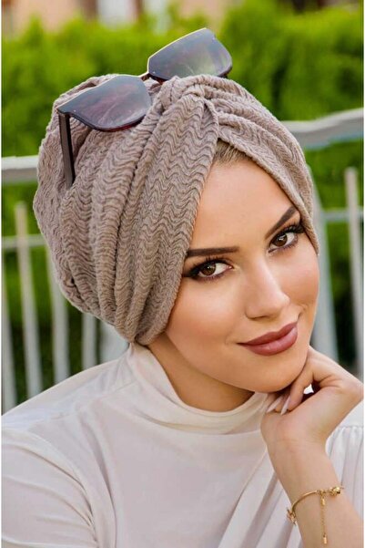 Aişe tesettür Καπέλο με κόμπο σε χρώμα πέτρας
