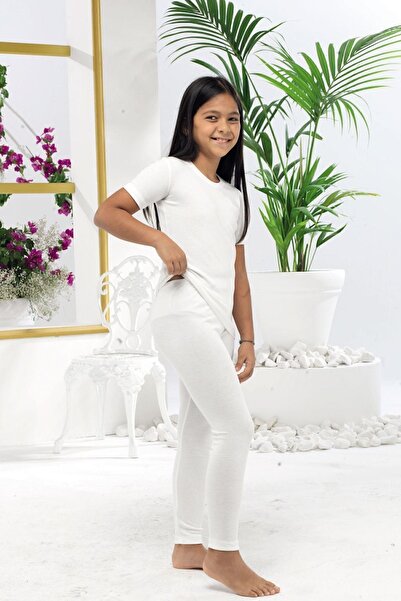 Malabadi Термо чорапогащник за момичета в екрю цвят 90503