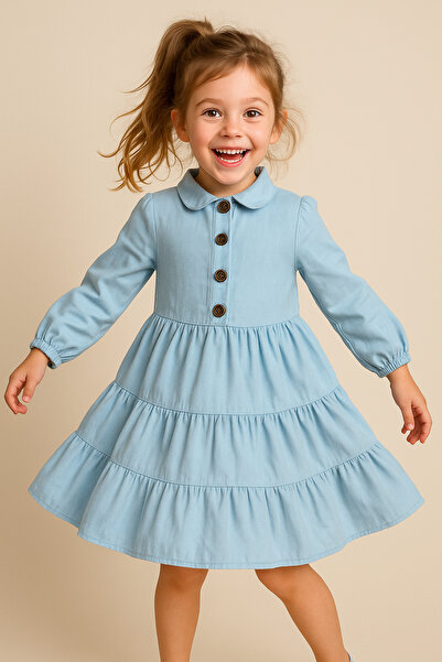 Hilal Akıncı Kids Rochie pentru fetiță din gabardină