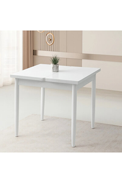 Evistro Yanlardan Açılır Büyüyen Yemek Masası Beyaz 65x100cm SADECE MASA FİYATIDIR