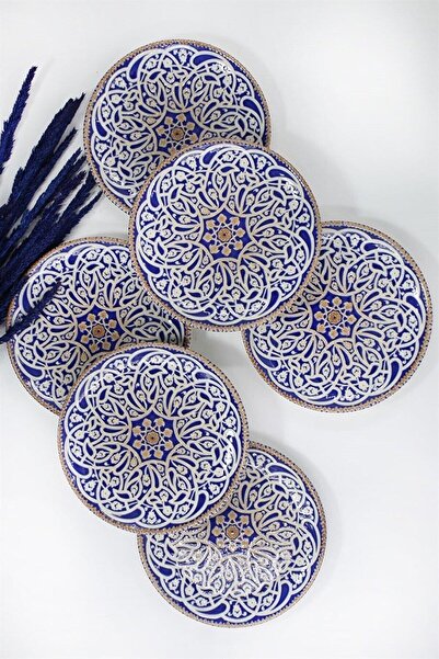 Porland Porselen Oriental 6 Lı Düz Tabak 17 Cm