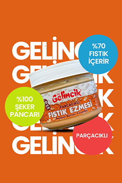Gelincik Kahvaltılık Sürülebilir Doğal Katkısız 320gr Özel Üretim Parçacıklı Fıstık Ezmesi