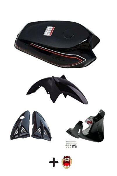 GMS Cg Çita Siyah Kaporta set Ybr çamurluk sakal bıyık depo+ Tzmnya sticker