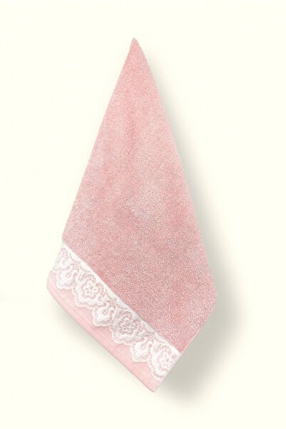 Ellaline Milano Bath Towel 100% Cotton Certified Guipure Pattern 90X140Cm - Pink (1 Piece)